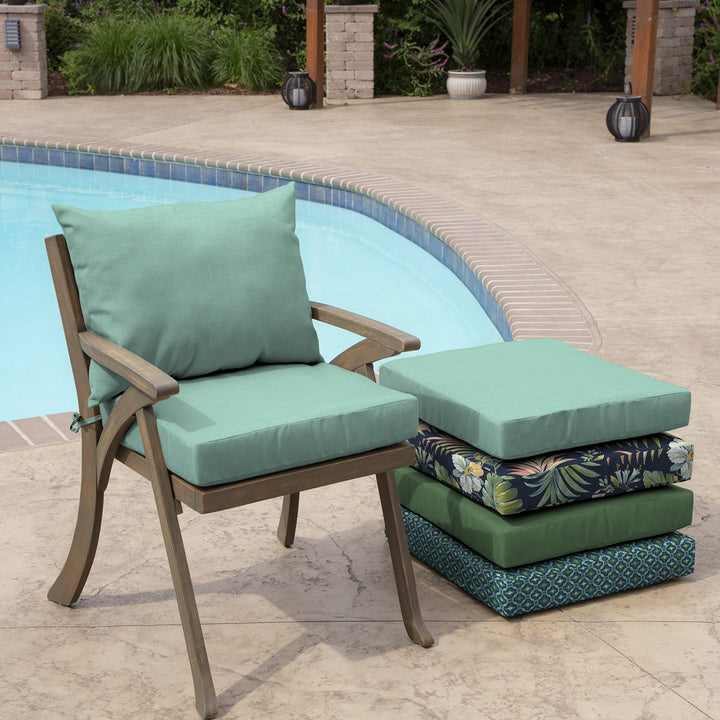 Arden Selections Outdoor Dining Chair Cushion 21 x 21 Rain-Proof Fade Leala