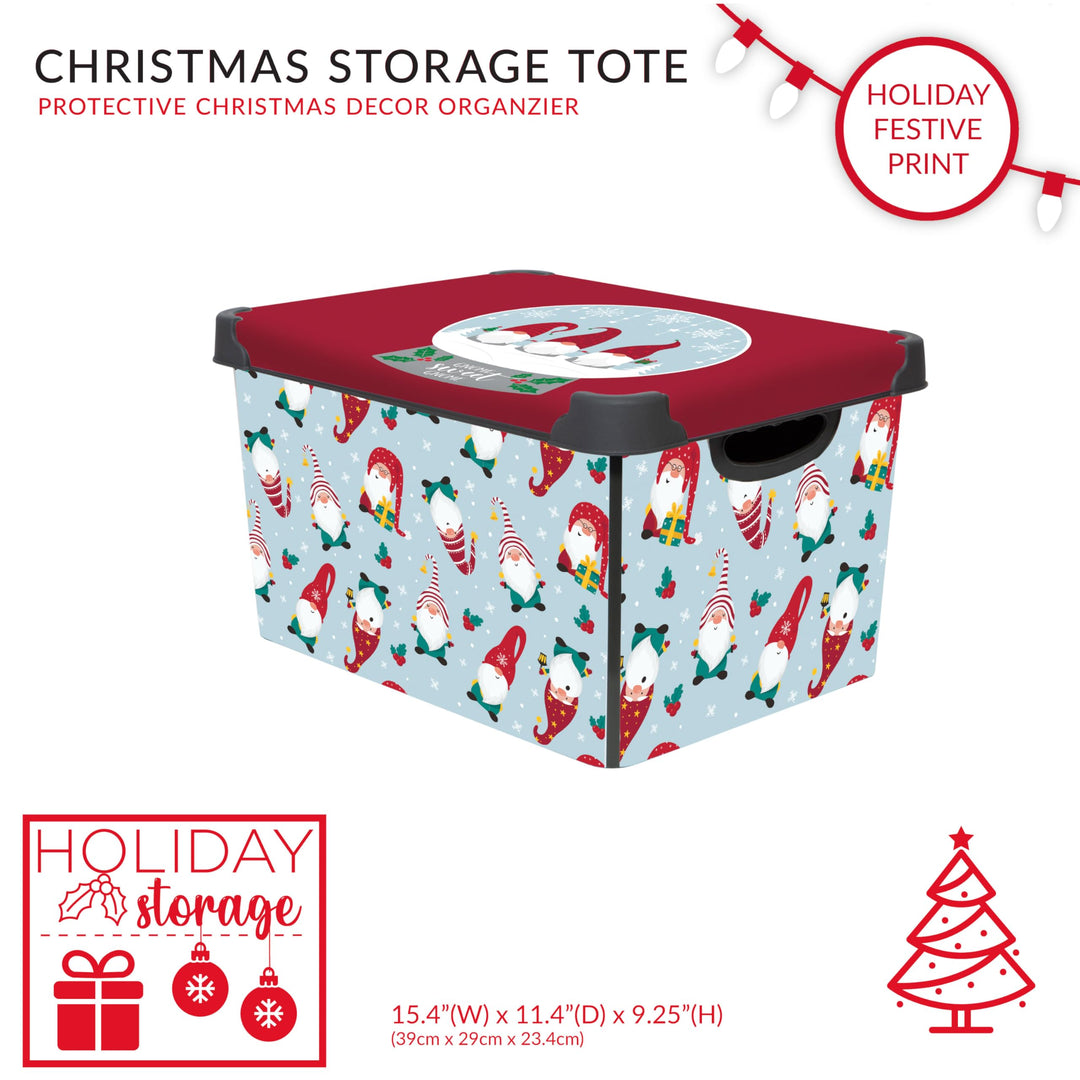 Simplify "Gnome Sweet Gnome Design Storage Bin|Christmas Tote|Holiday Décor