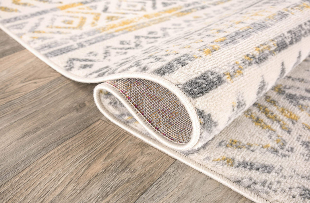 Rugshop Geometric Boho Rug Perfect for high traffic areas of your Living Room -