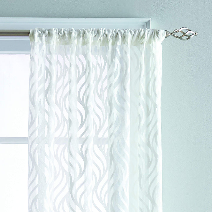 CHF 1Z41220AWT Lyric Curtain Panel 95" White