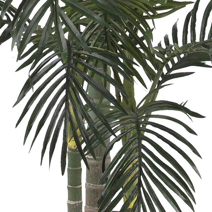 Nearly Natural 6.5FT Artificial Golden Cane Palm Tree Fake Palm Tree with