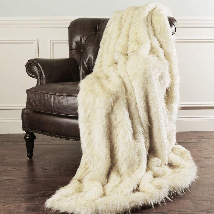 Aurora Home Faux Fur Throw Blanket by Wild Mannered Tawny Fox Faux