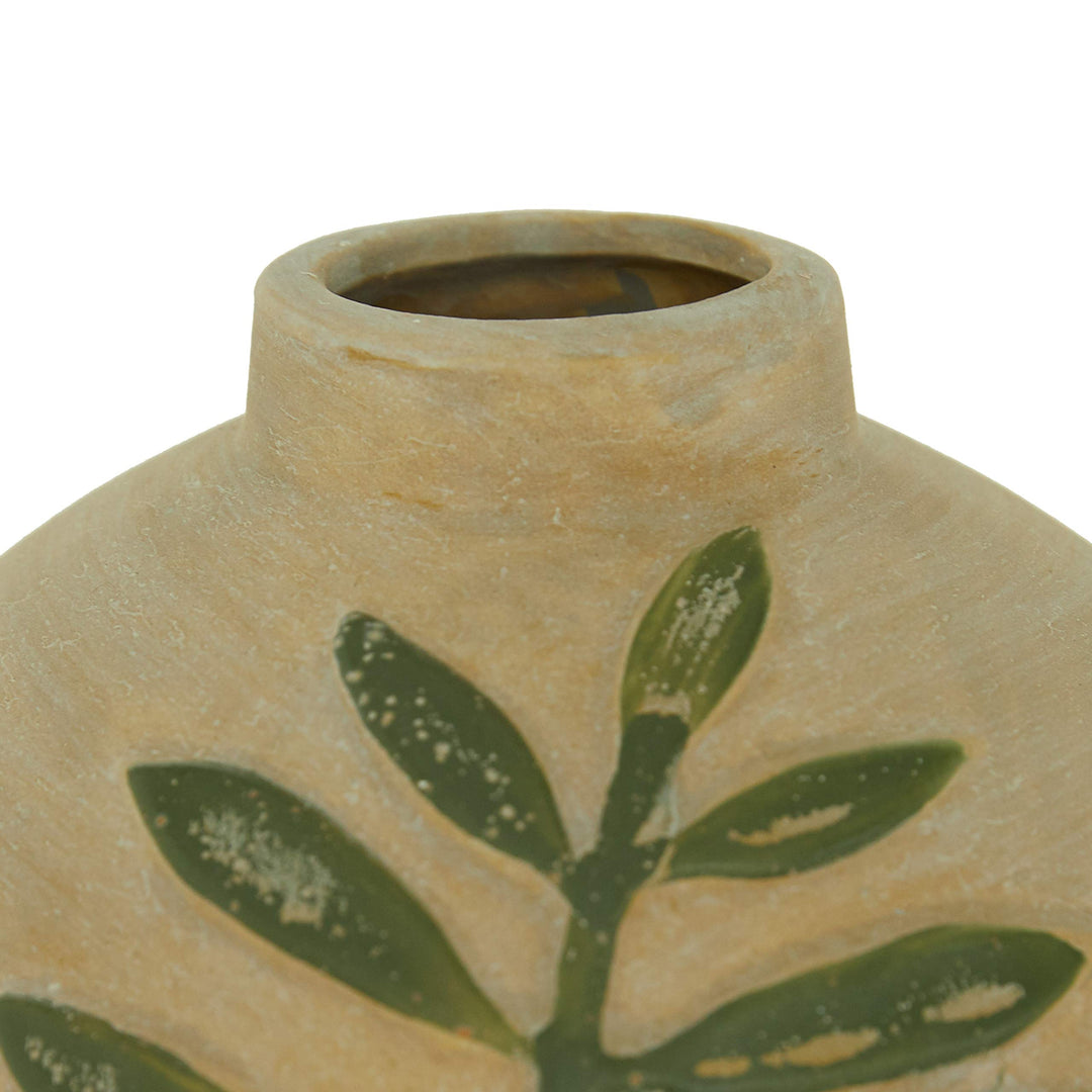 Tan Ceramic Natural Vase 10 X 7 10round Traditional