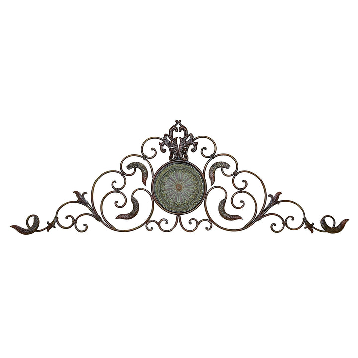 Metal Classic Horizontal Wall Decor Brown French Country Shabby Chic Natural