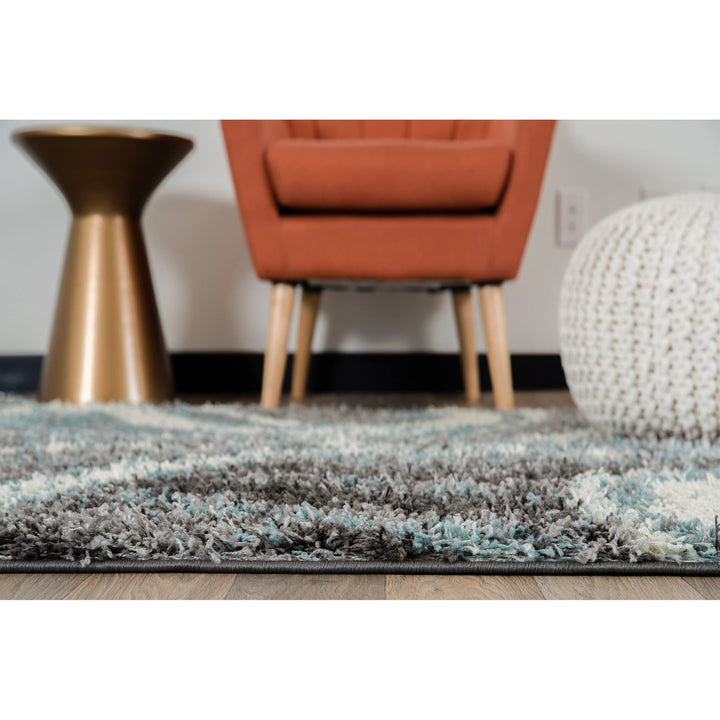 Rugshop Contemporary Cozy Plush Shag Area Rug 5' x 7' Blue 5'x7'