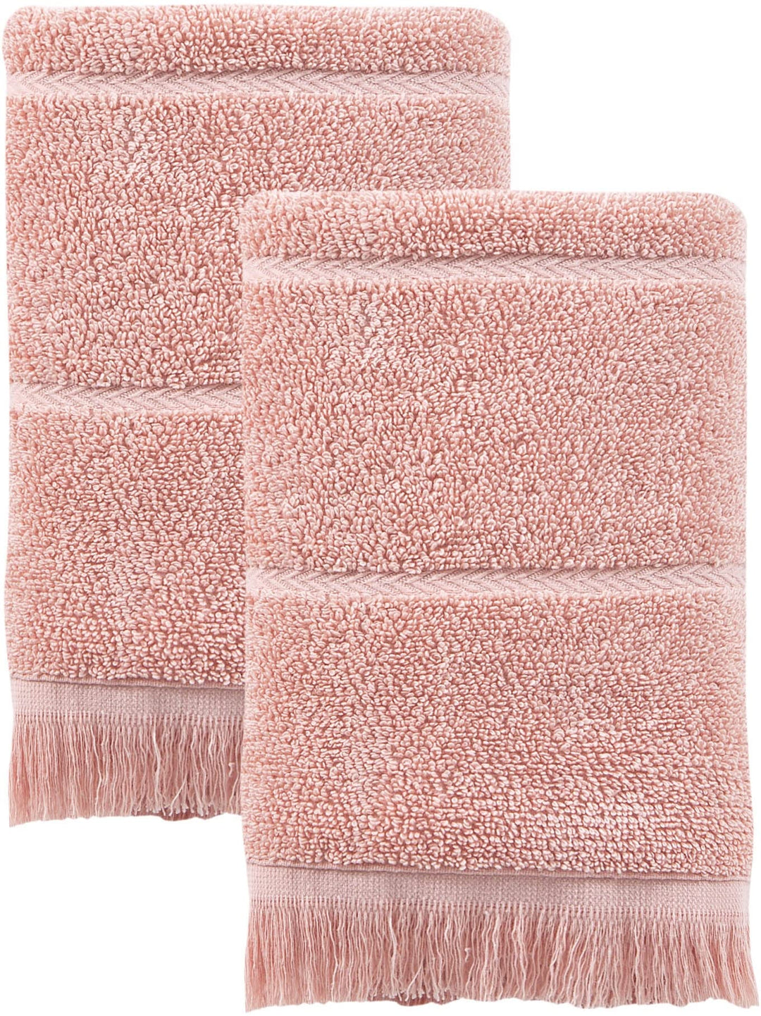 Ozan Premium Home 100% Turkish Cotton Towel Sets Highlighted with Tassel for Pink