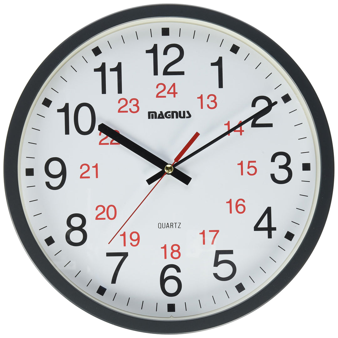 Dainolite 22502-BK 12-24 Hour Clock Sweep Style Second Hand - Noir