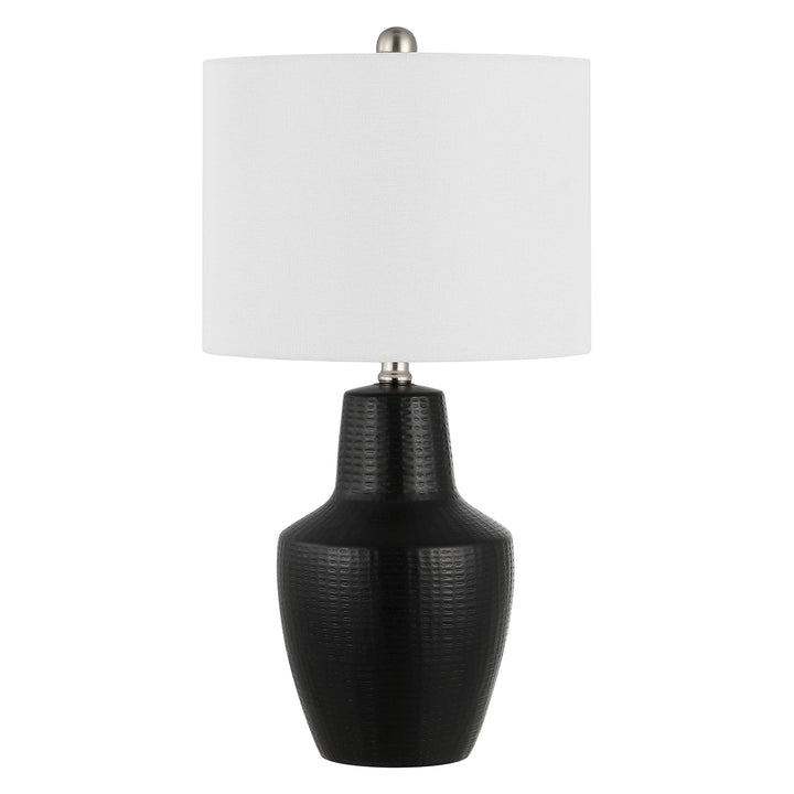 Lighting Modern 23-inch Table Lamp 12 in. W X D 23 H Black Contemporary Bulbs