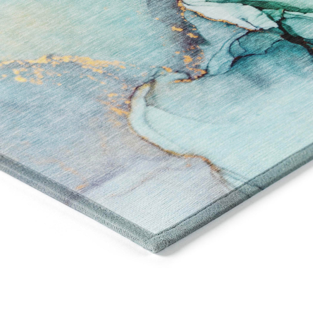 Machine Washable Indoor/ Outdoor Modern Abstract Chantille Rug