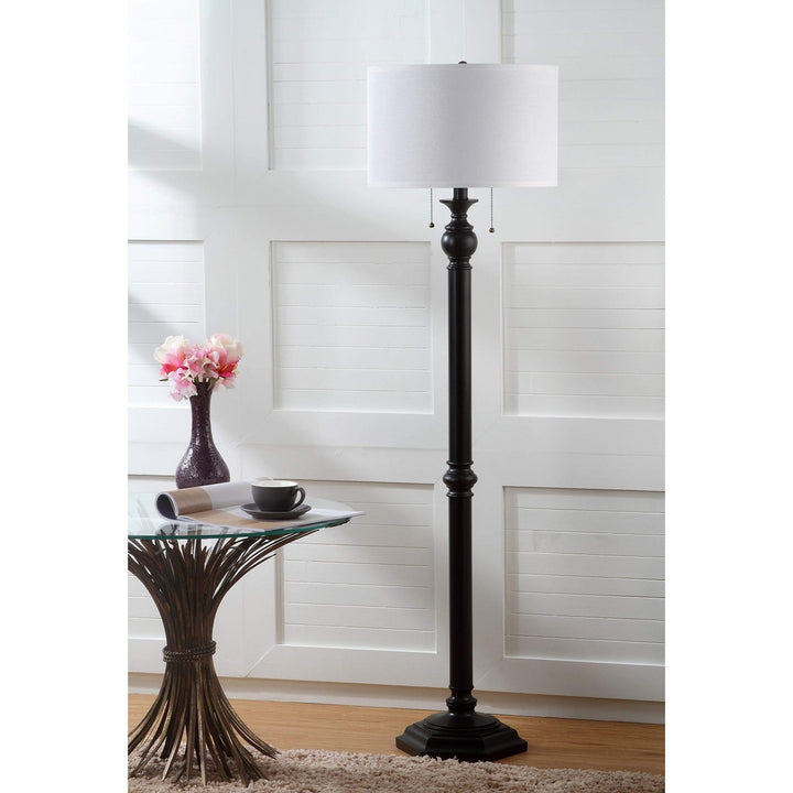 59-inch Oil-Rubbed Bronze 2-Light Floor Lamp Brown Traditional