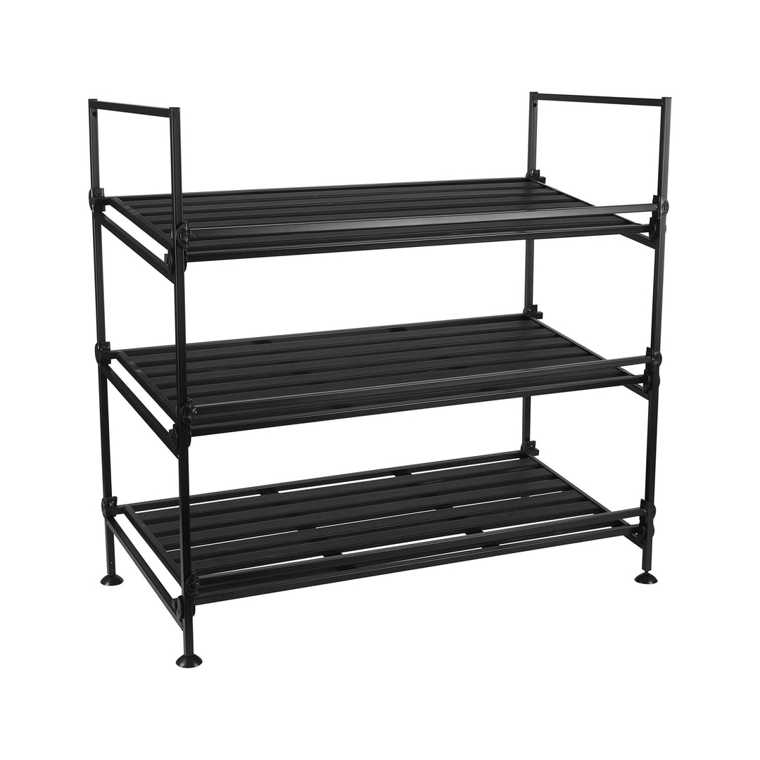 Organize It All 3 Tier Shoe Rack|Dimensions: 12.36" D x 26.26" W x 25.2"