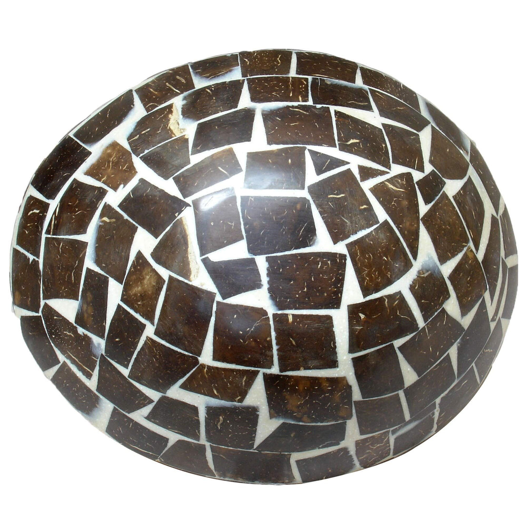 Handmade Natural Cinnamon And Coconut Shell Bowl (Indonesia) - White Brown