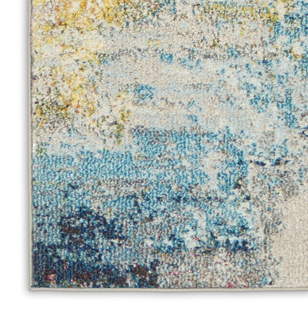 Nourison Celestial Modern Abstract Ivory/Teal Area-Rug