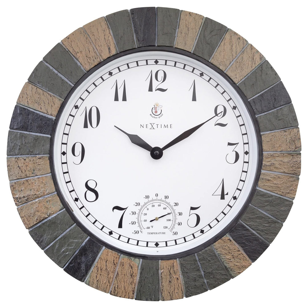 Large 17.1-inch Weatherproof Outdoor Wall Clock with Multi Color Lake House