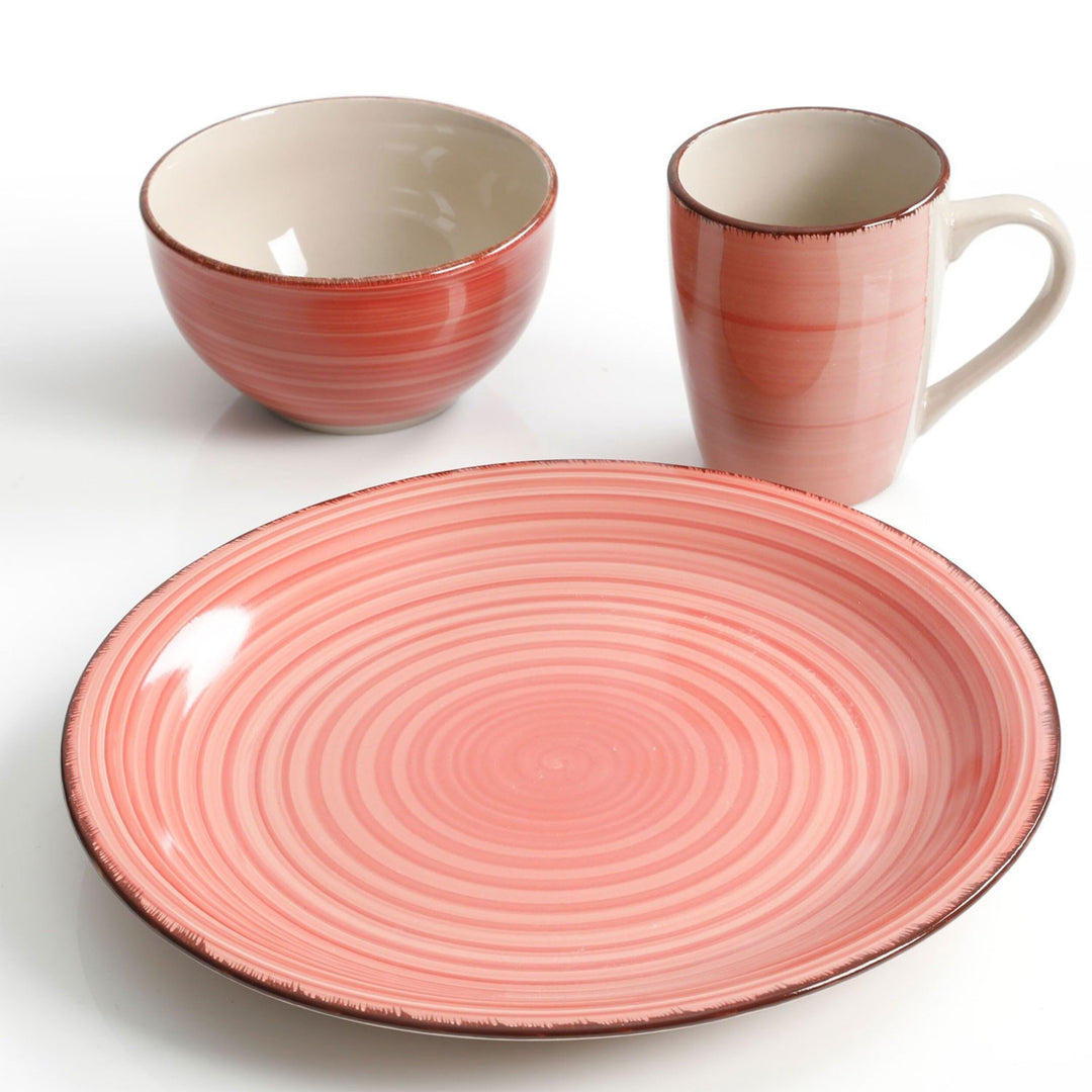 Gibson Home or Vibes Pastel 12 Piece Mix and Match Dinerware Set Assorted