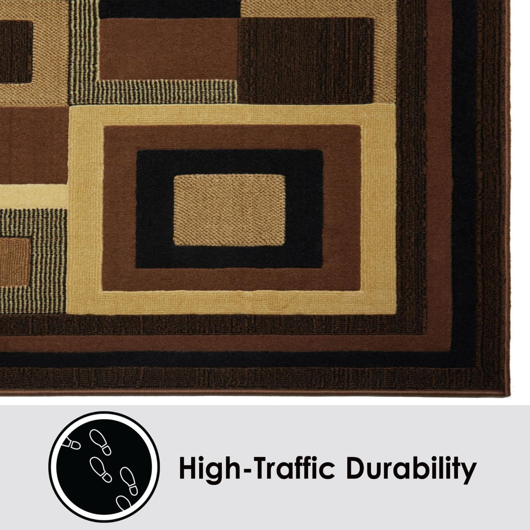 Home Dynamix Catalina Virginia Abstract Runner Rug Geometric Black/Brown