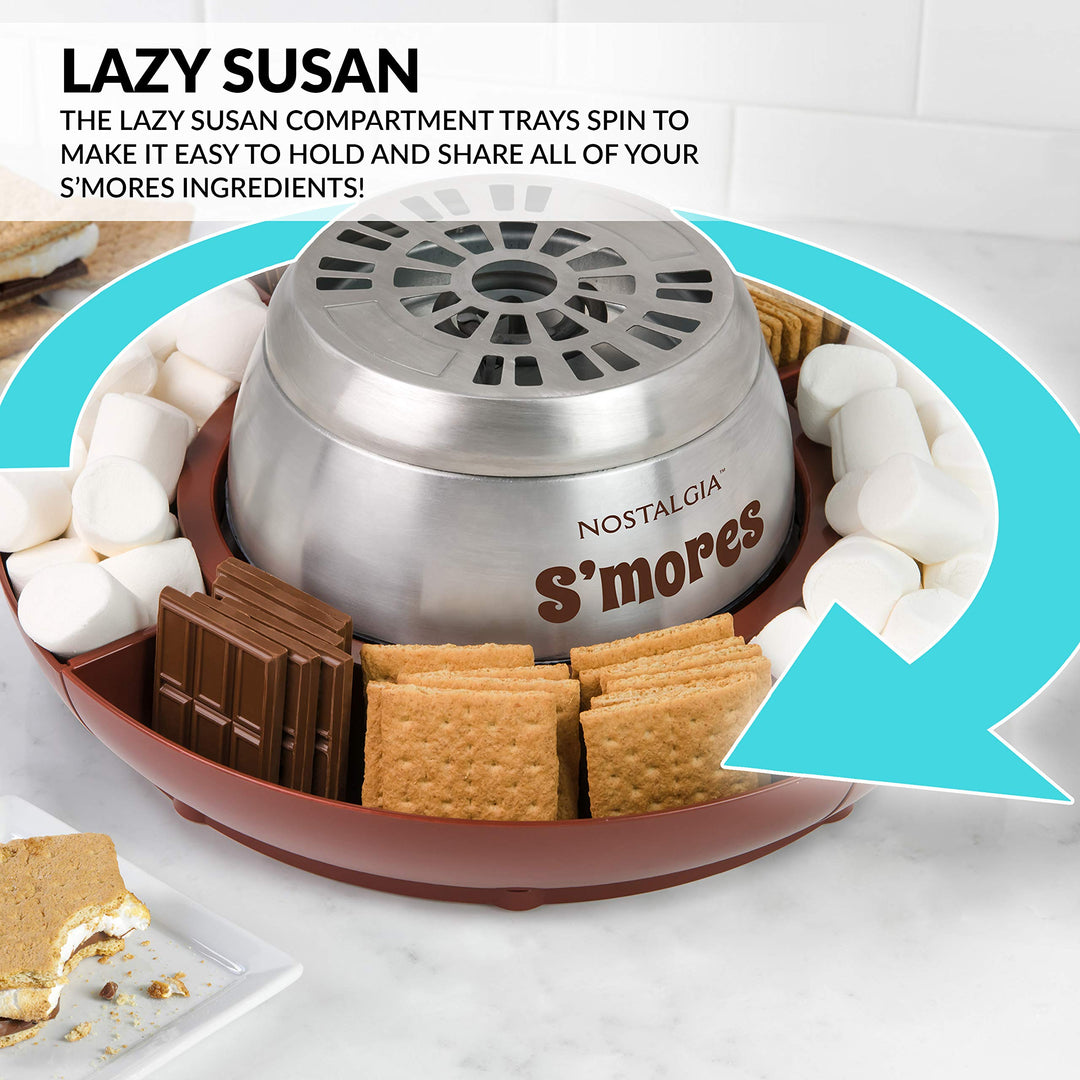 Nostalgia Tabletop Indoor Electric S'mores Maker - Smores Kit With Marshmallow