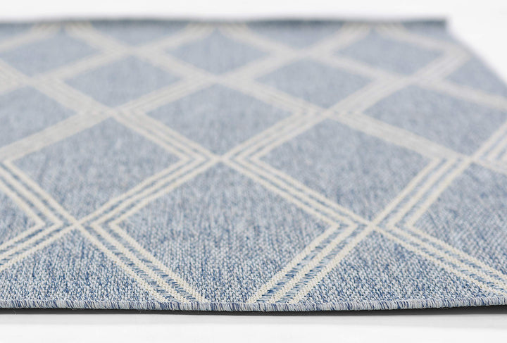 Momeni Hampton Transitional Indoor/Outdoor Area Rug Blue 6'6" X 9'