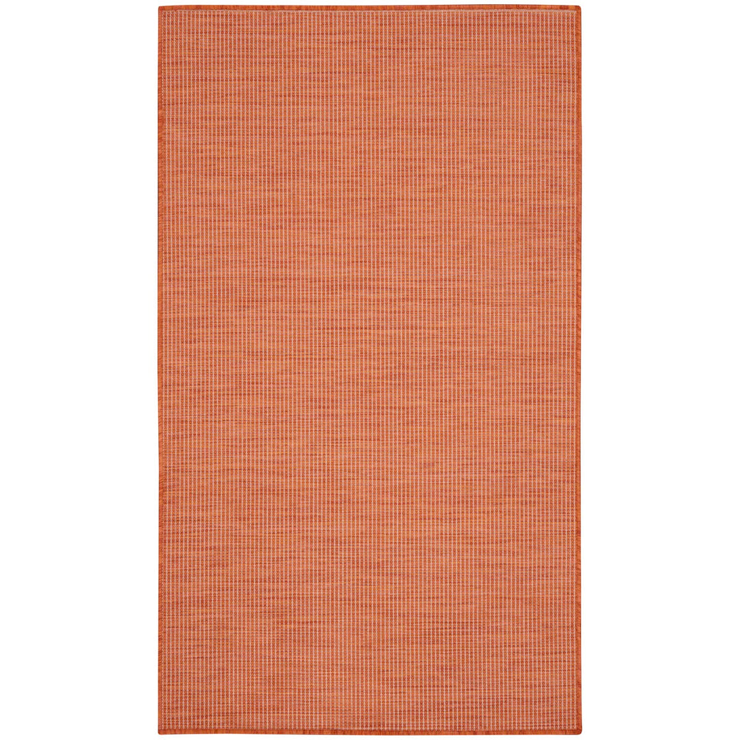 Nourison Positano Indoor/Outdoor Terracotta 3' x 5' Area Rug Easy Cleaning Non 3' x 5' - Terracotta