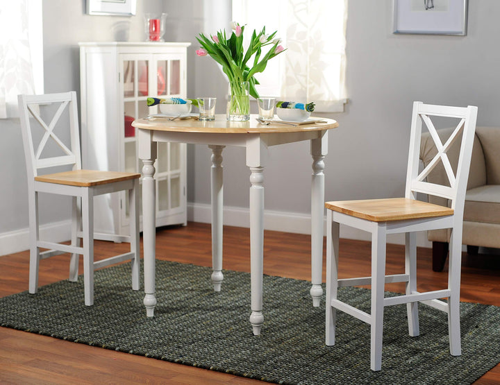 Target Marketing Systems Virginia Cross Back Dining Room Chairs Wooden Farmhouse