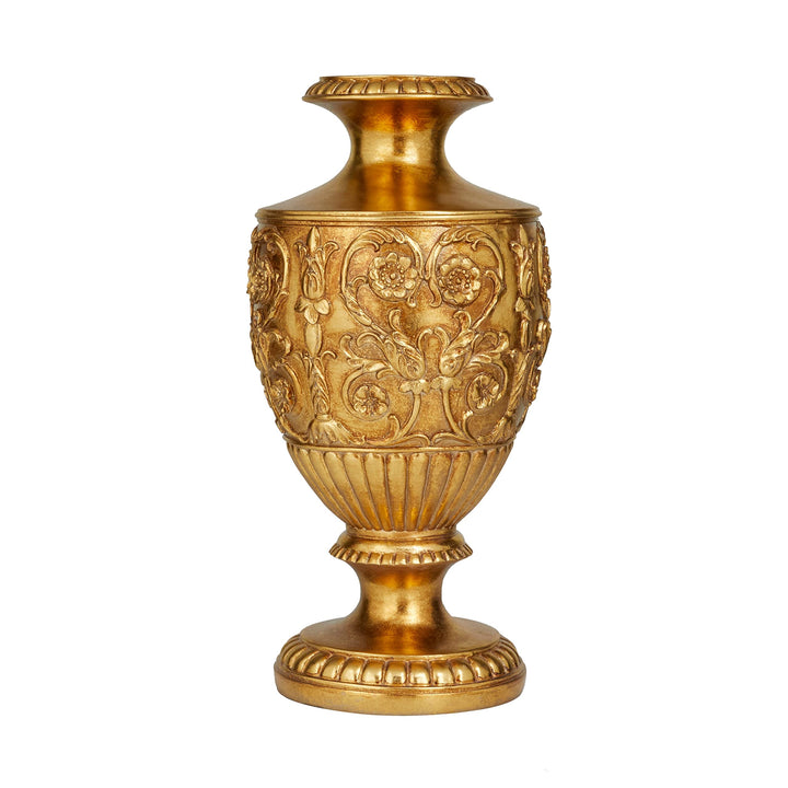 Gold Polystone Traditional Vase Polyresin