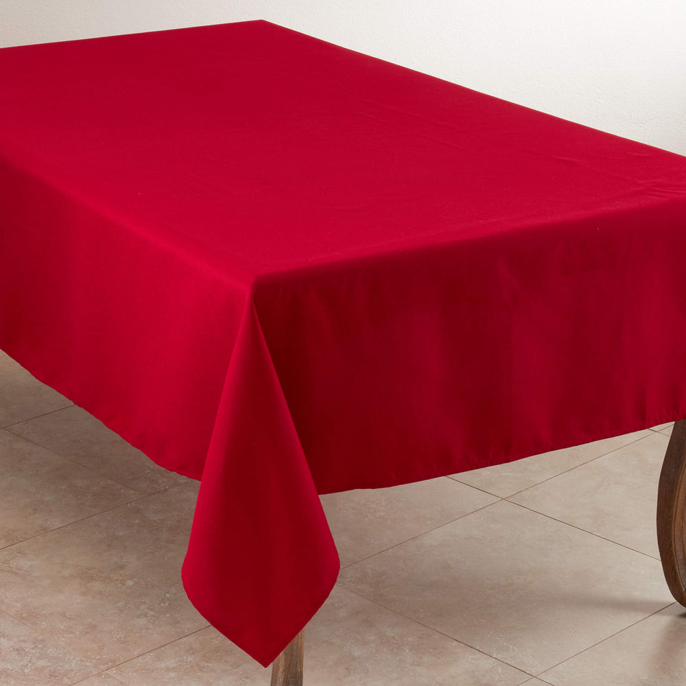 SARO LIFESTYLE Collection Casual Design Everyday Tablecloth 65" x 104" Red 65 x 104 - Red - Rectangle