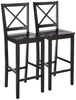 Target Marketing Systems Virginia Cross Back Dining Room Chairs Wooden Farmhouse Black