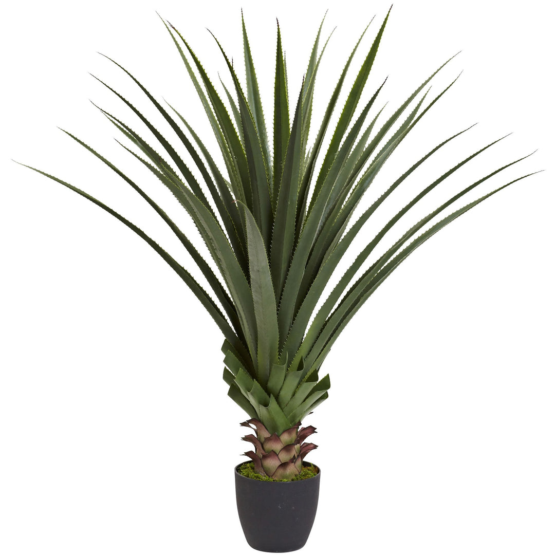 Nearly Natural 4' Spiked Agave Plant Green