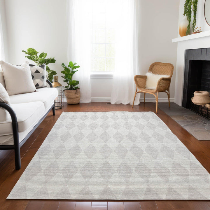 Machine Washable Indoor/ Outdoor Chantille Diamond Argyle Rug