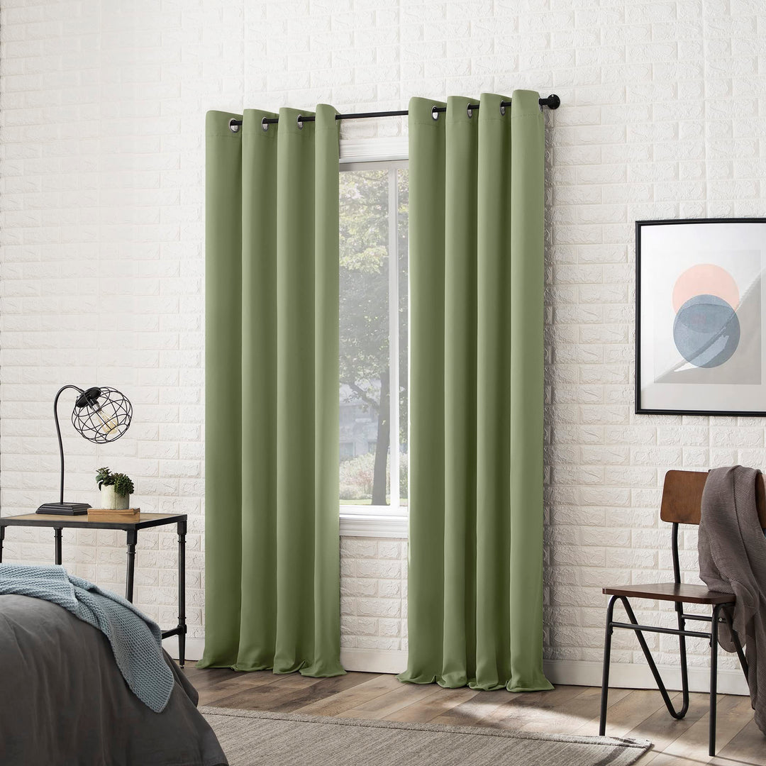 Sun Zero Hayden Energy Saving Blackout Grommet 1-Piece Curtain Panel, Single Panel