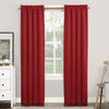 Sun Zero Easton Energy Saving Blackout Rod Pocket Curtain Panel 40" x 84" Red 40x84 - Red