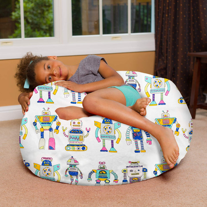 Kids Bean Bag Chair, Big Comfy Chair - Machine Washable Cover