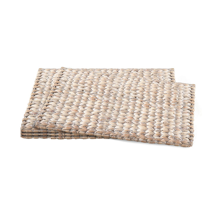 Woven Water Hyacinth Placemats (Set of 4) White