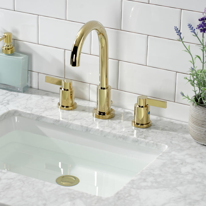 Kingston Brass NuvoFusion Two-Handle 3-Hole Deck Mount Widespread Bathroom Faucet