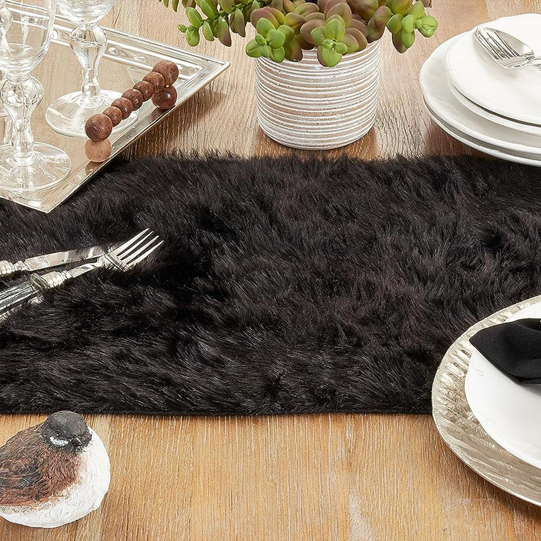 Juneau Collection Faux Fur Table Runner