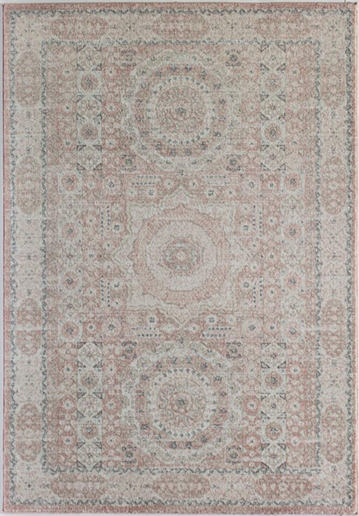 Rugs America Harper HY60A Pink emonade Transitional Vintage Pink Non-Shedding 5'x7'