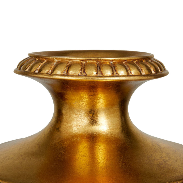 Gold Polystone Traditional Vase Polyresin