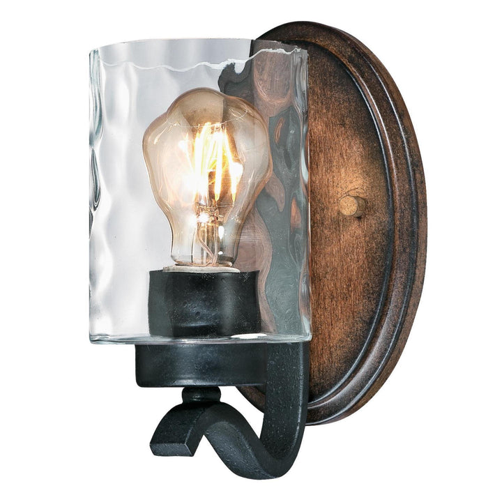 Westinghouse 6331600 rnwell One-Light Indoor Wall Fixture Textured Iron and