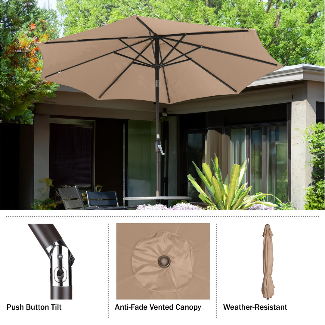 Villacera 9-Foot Outdoor Patio Umbrella Beige