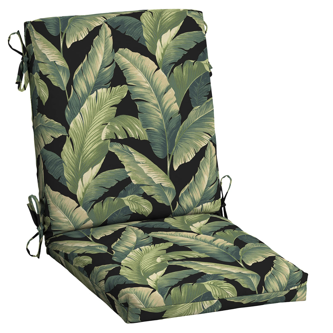 Arden Selections Outdoor Dining Chair Cushion 20 x 20 Water Repellent Fade 44 in L x 20 in W x 3.5 in H - Onyx Cebu