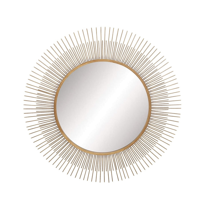 Gold Iron Modern Wall Mirror 36 X 2 36round Mid-Century