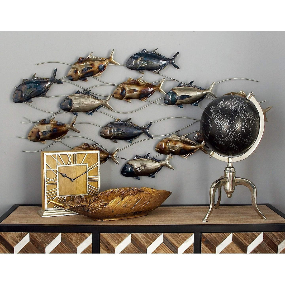 Metal Fish Wall Decor Multi Color Nautical Coastal Iron