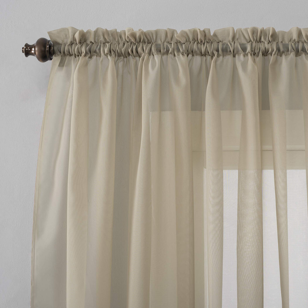 59inch 1 Piece Sheer Voile Curtain Single Panel Glam Solid Window Drape