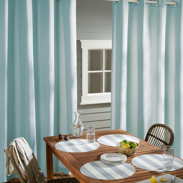 2 Pieces 84 Inch Cloud Color Gazebo Curtains Set Pair Solid Color