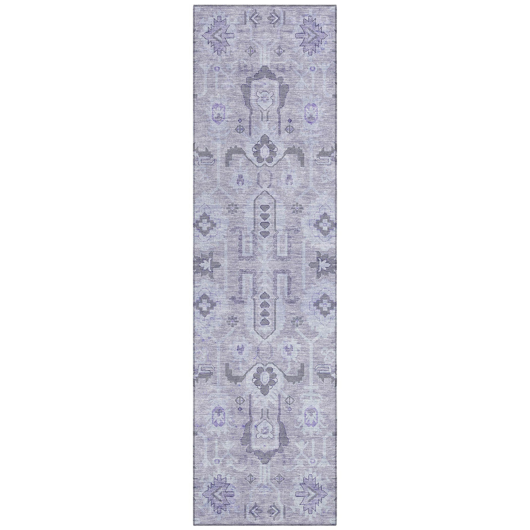 Addison Rugs Chantille ACN697 Lavender 2'3" x 7'6" Indoor Outdoor Hallway Runner Lavender - 2'3" x 7'6"