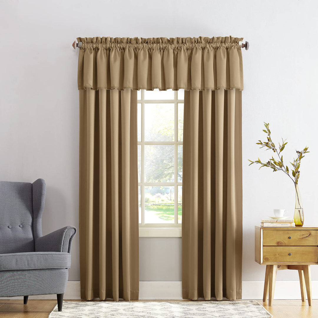 Porch & Den Inez Room Darkening Window Curtain Panel and Valance, Single Panel