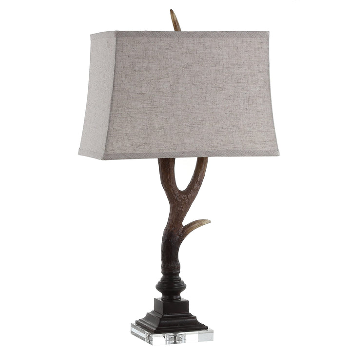 Watts 29.5" Rustic Resin/Crystal Led Table Lamp Brown/Clear Brown Bohemian