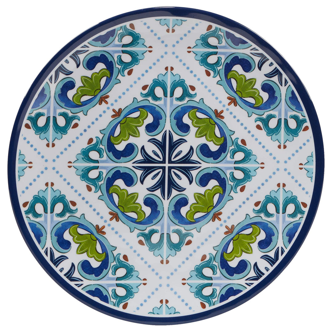 Certified International Mosaic Melamine 11" Dinner Plates Set of 6 Multicolor