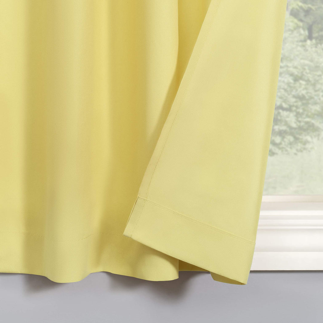 No. 918 Martine Microfiber Semi-Sheer Rod Pocket Kitchen Curtain Valance and