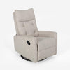 Great Deal Furniture Christopher Knight Home Ishtar Glider Swivel Push Back Beige, Black